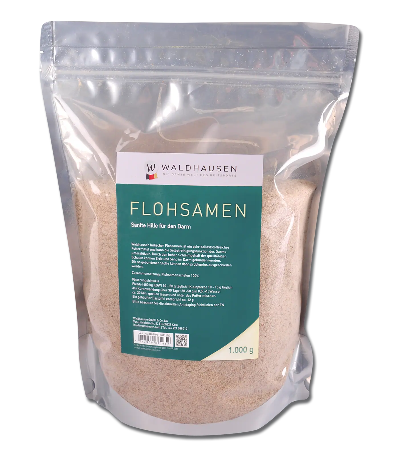 Waldhausen Flohsamen, 1 kg Tüte