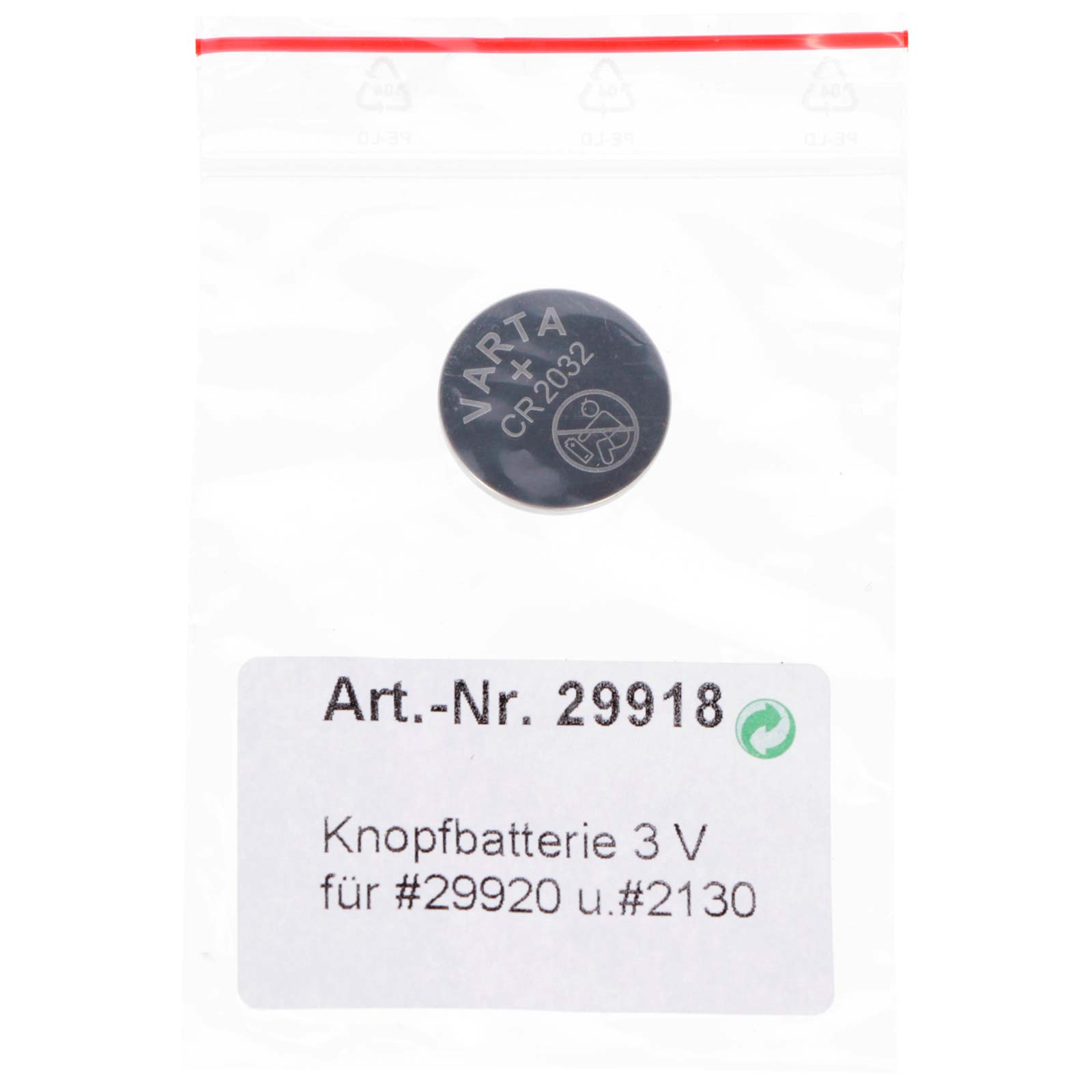Knopfbatterie 3 V CR2032