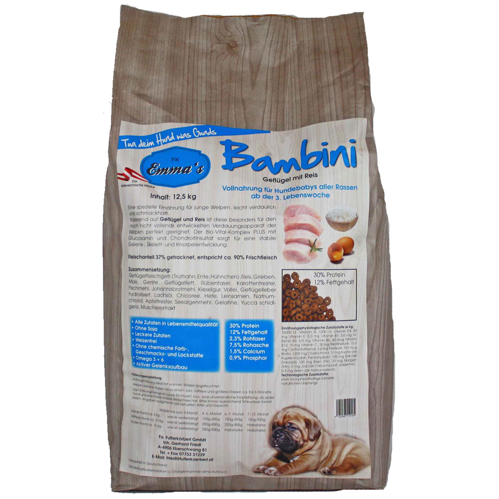 Emmas Hundefutter Bambini für Welpen 12,5 kg