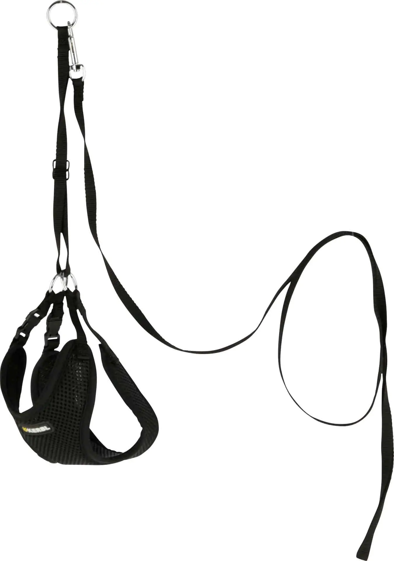 Welpengeschirr mit Leine schwarz, 24-44 cm/10 mm