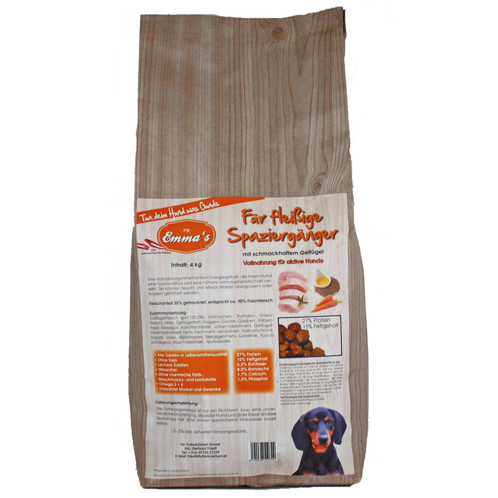Emmas Hundefutter Spaziergänger 4 kg