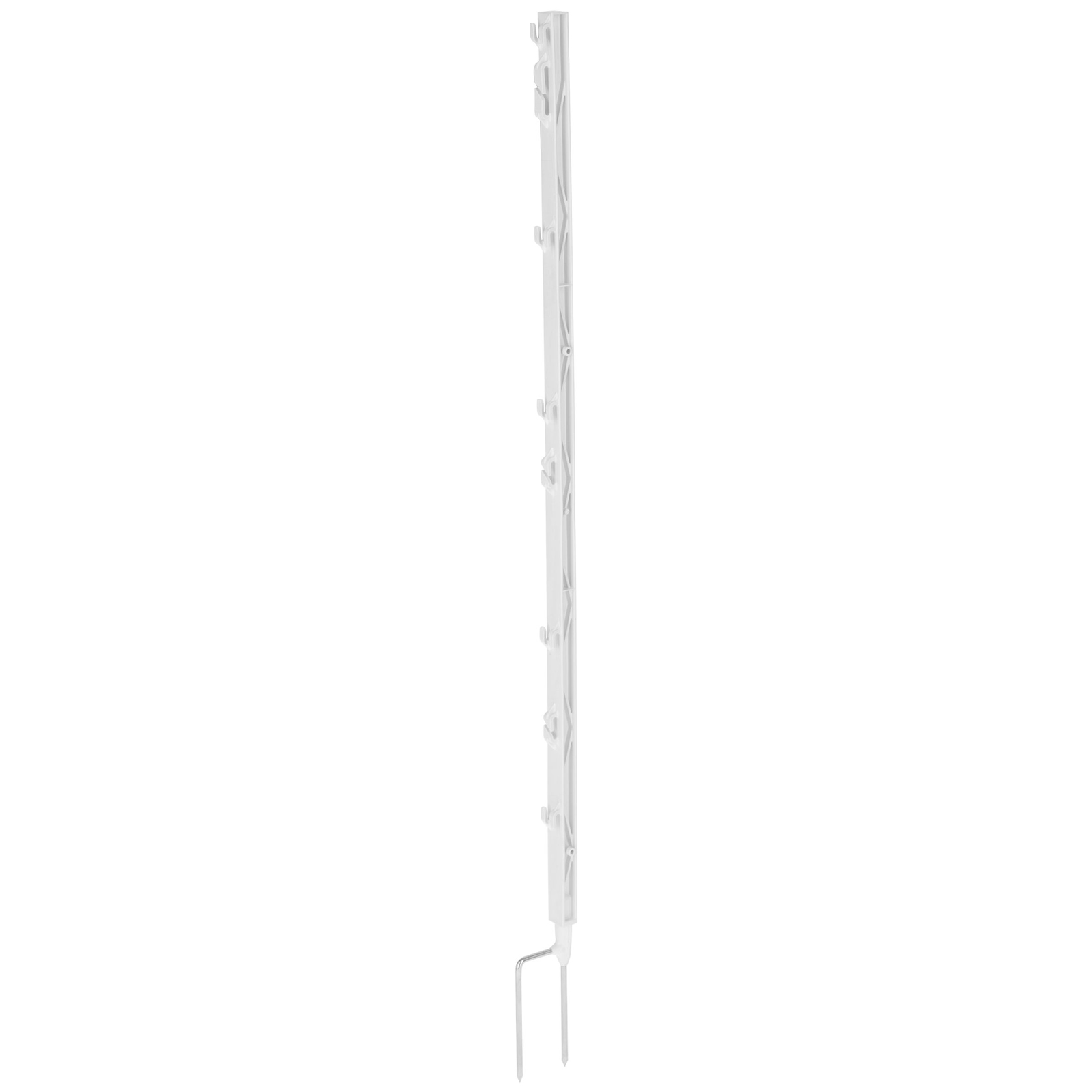 Kunststoffpfahl 102 cm, Doppelspitze, weiß (5er Pack)