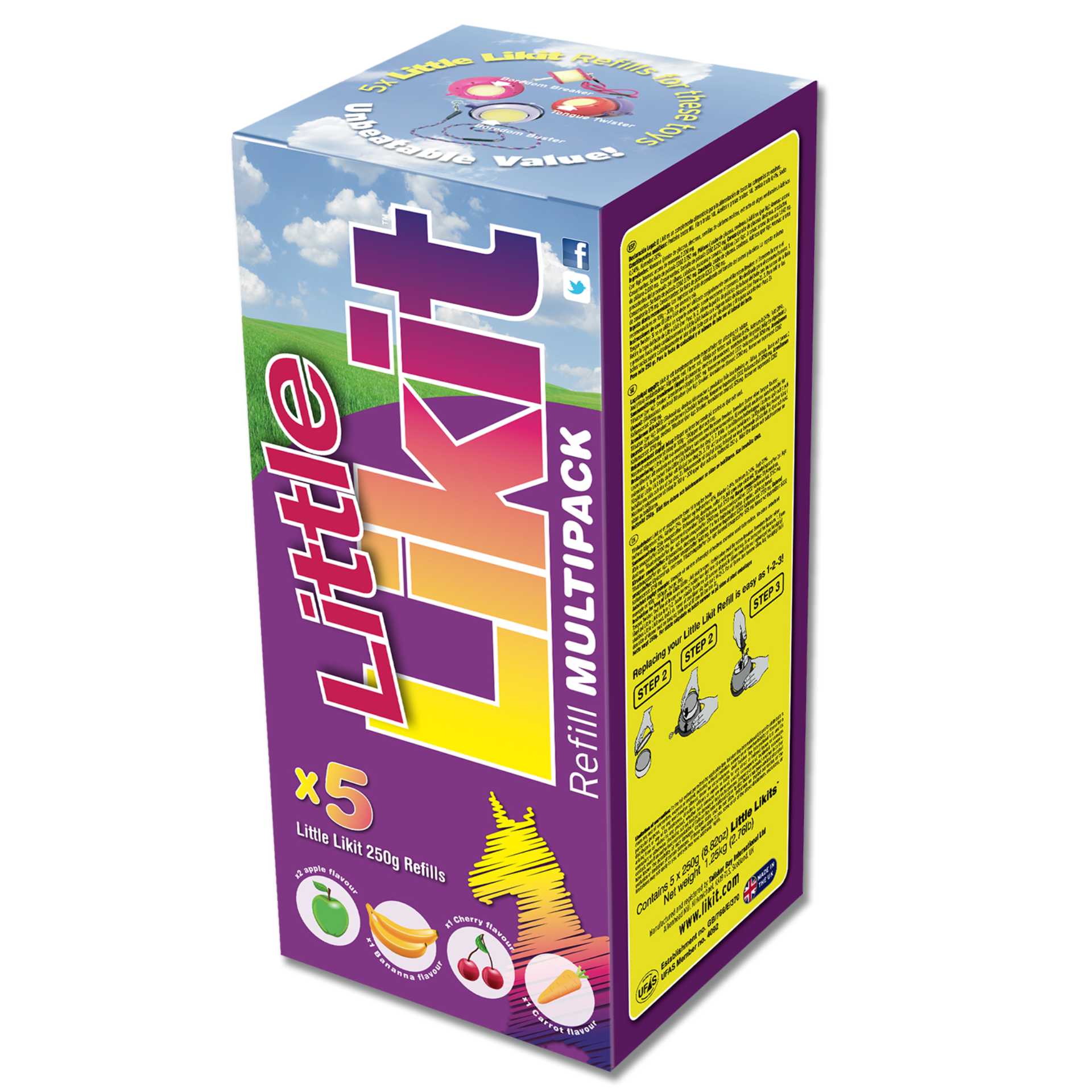 Likit 250 g, Sammelpackung, Banane, Möhre, Kirsche, 2x Apfel