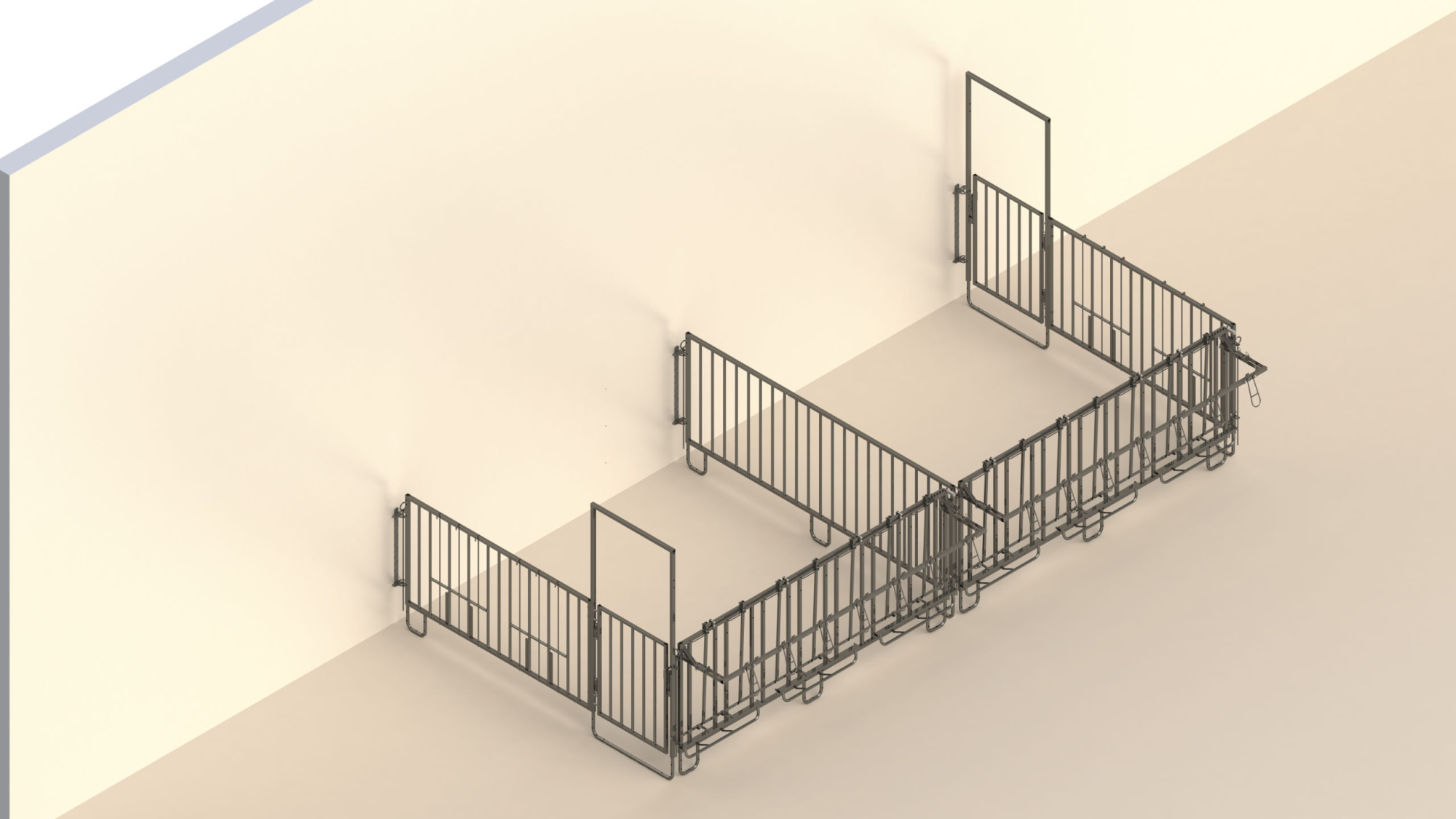 Kerbl Modulare Zaunaufstallung Doppelset für 2x 5 Kälber