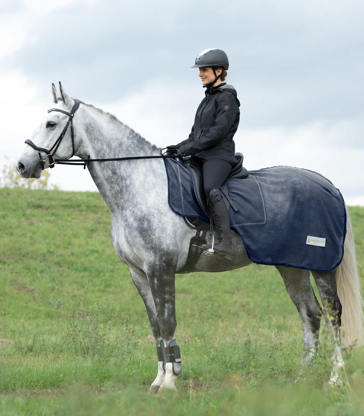 Waldhausen Fliegenausreitdecke Comfort nachtblau, 125 cm