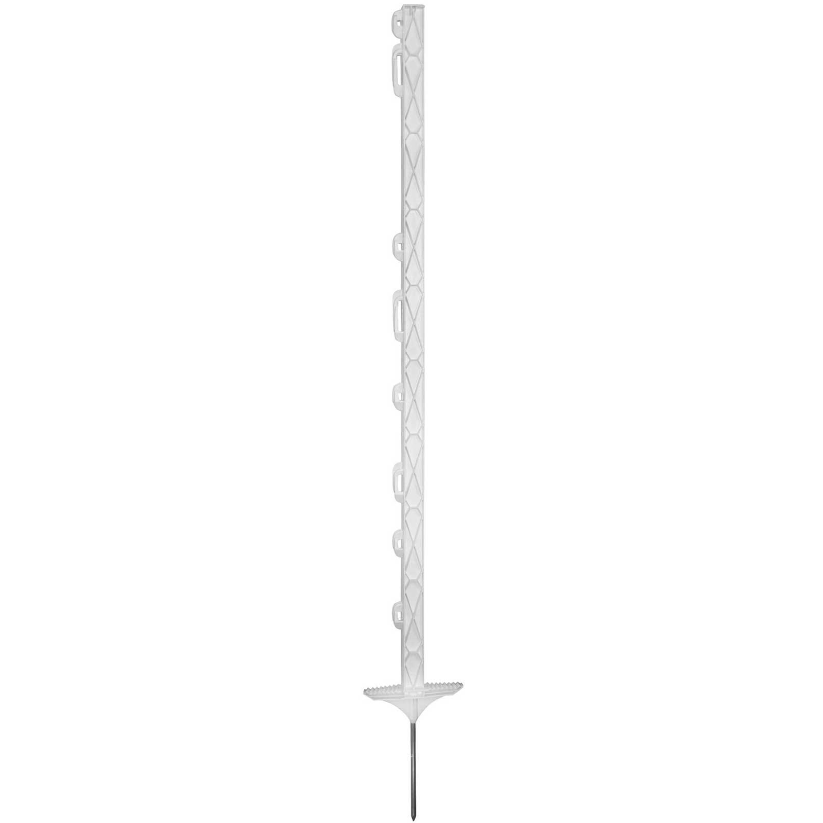 Kunststoffpfahl Titan 110 cm, Doppeltritt, weiß (5er Pack)