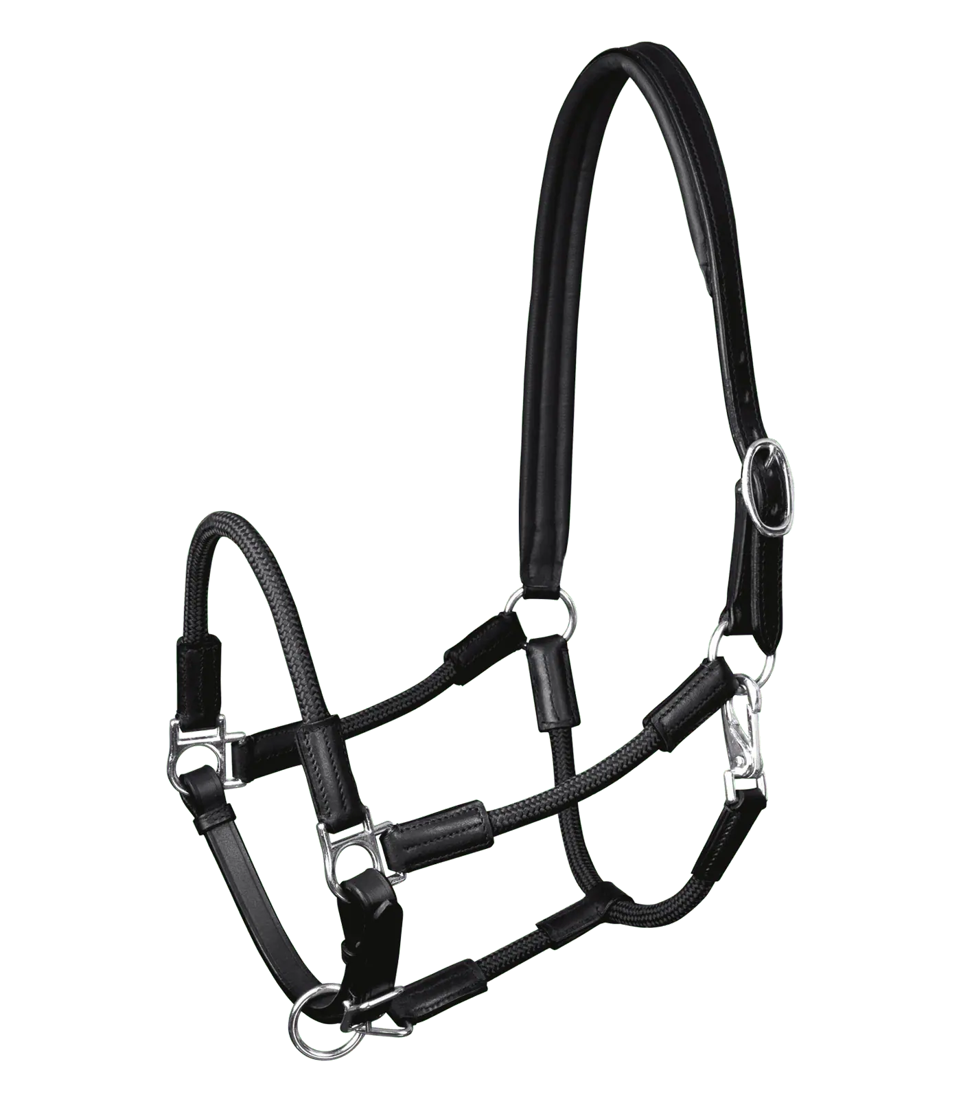 Waldhausen Lederhalfter X-Line Nevada, schwarz/silber, COB