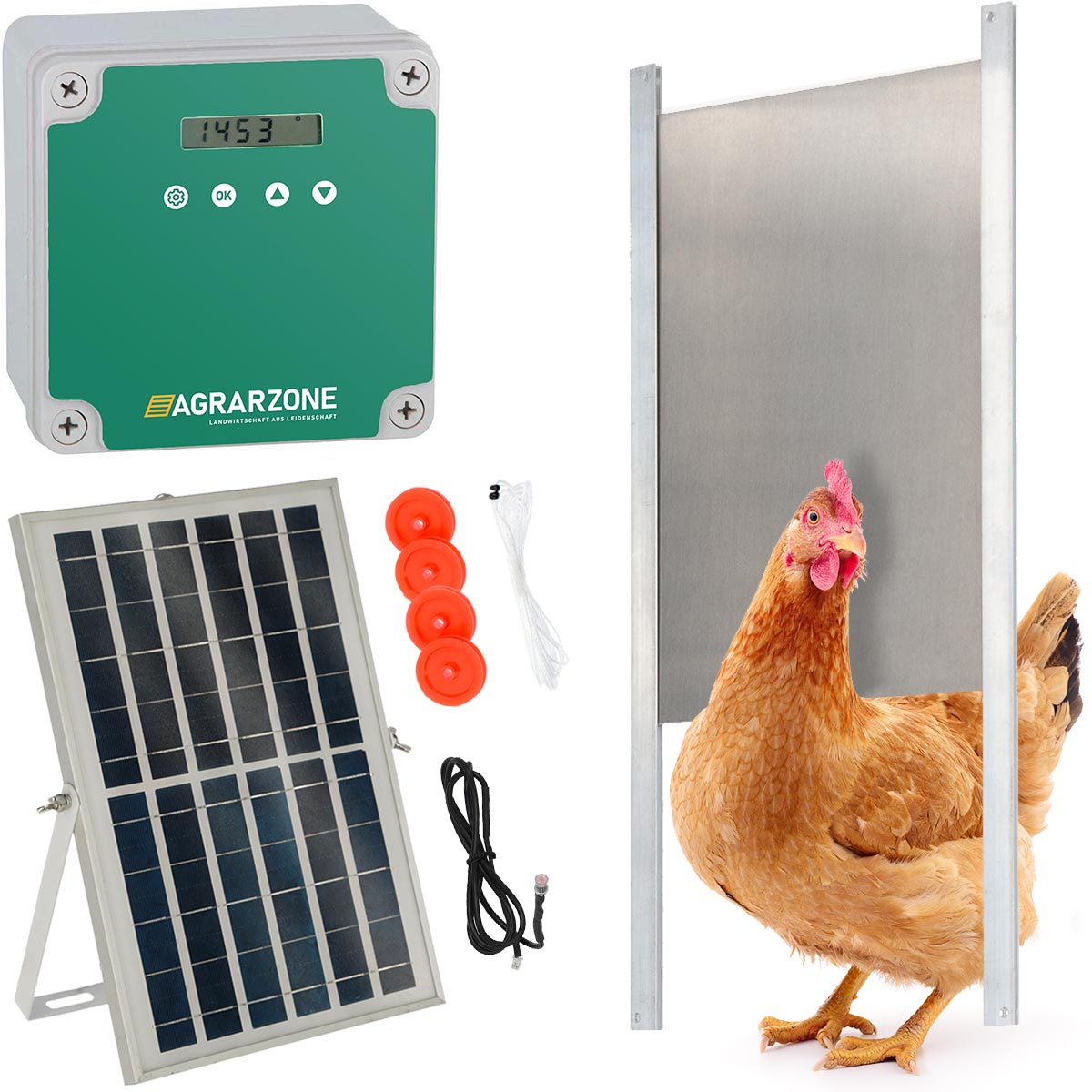 Agrarzone automatische Hühnerklappe Solar
