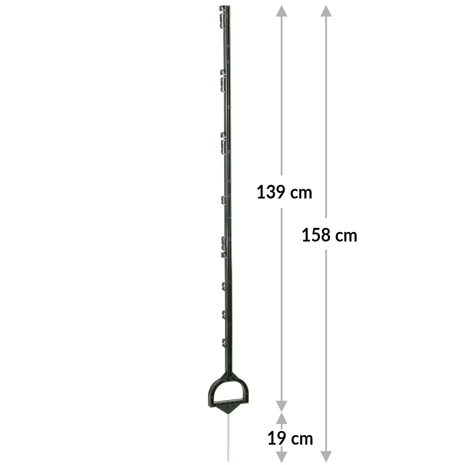 Steigbügelpfahl 158 cm, grün (5er Pack)