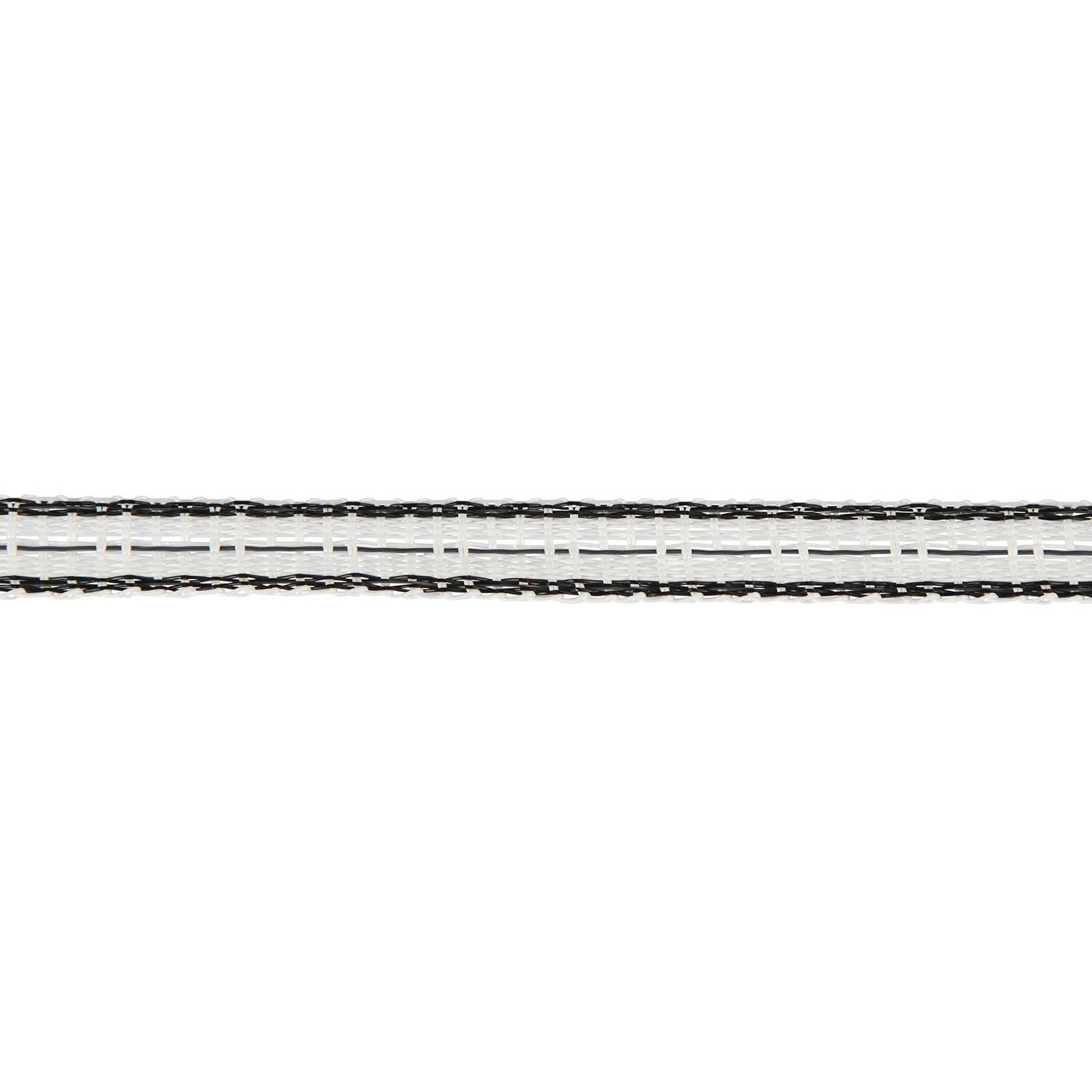 Ako Weidezaunband TopLine 200m, 10mm, 4x0.25 TriCOND, weiß-schwarz
