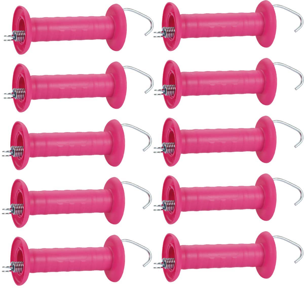 10x Agrarzone Torgriff Weidezaun mit Haken und Feder pink