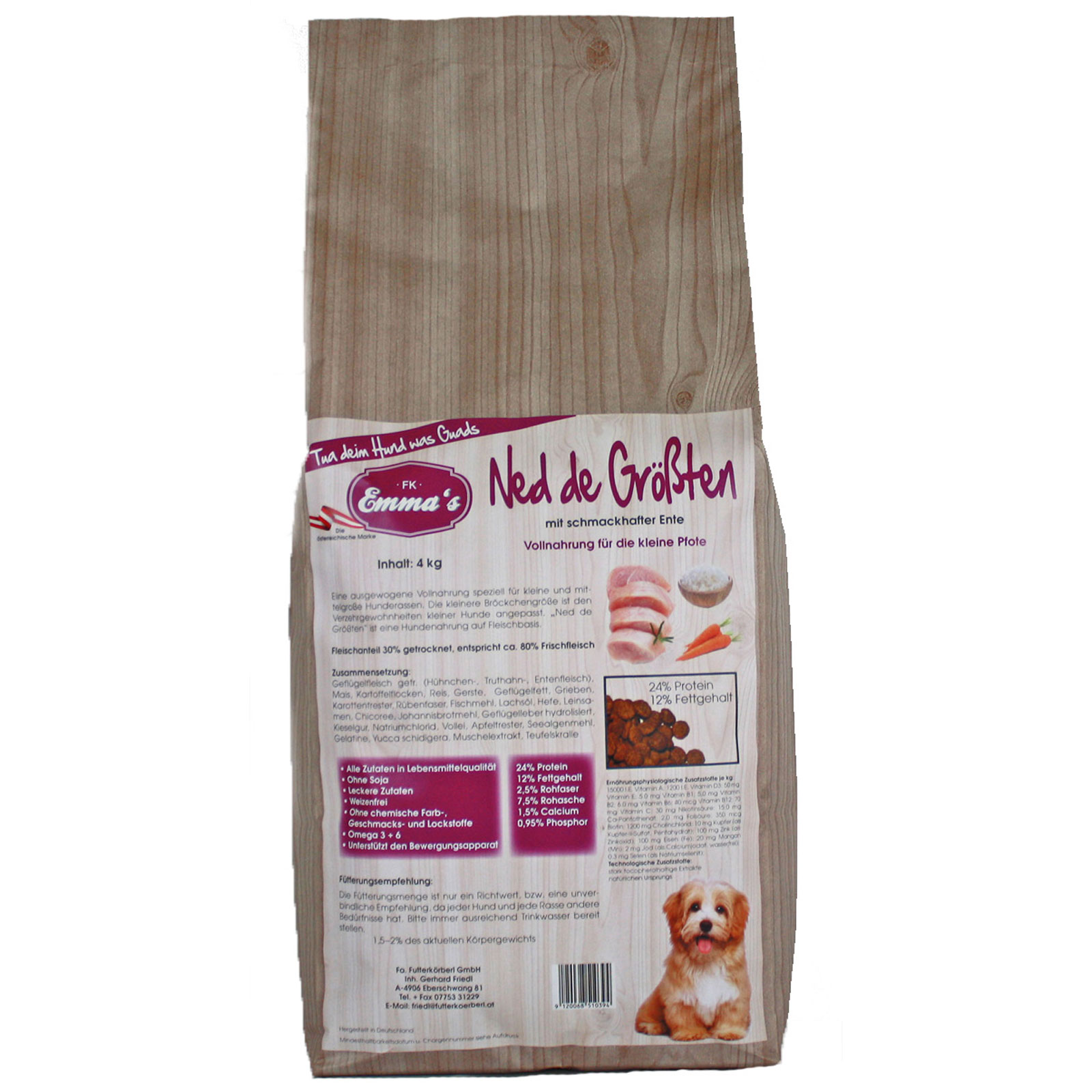 Emmas Hundefutter Ned de Größten 4 kg