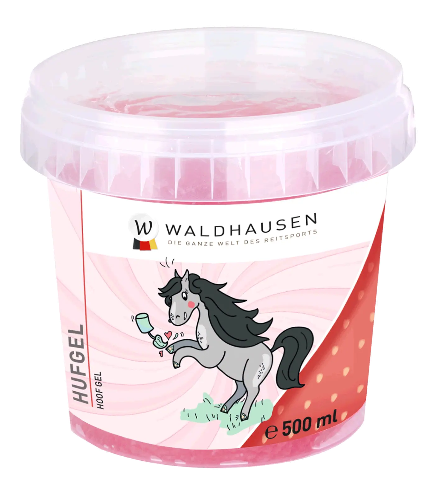 Waldhausen Hufgel mit Glitzer, Erdbeer-Vanille 500ml