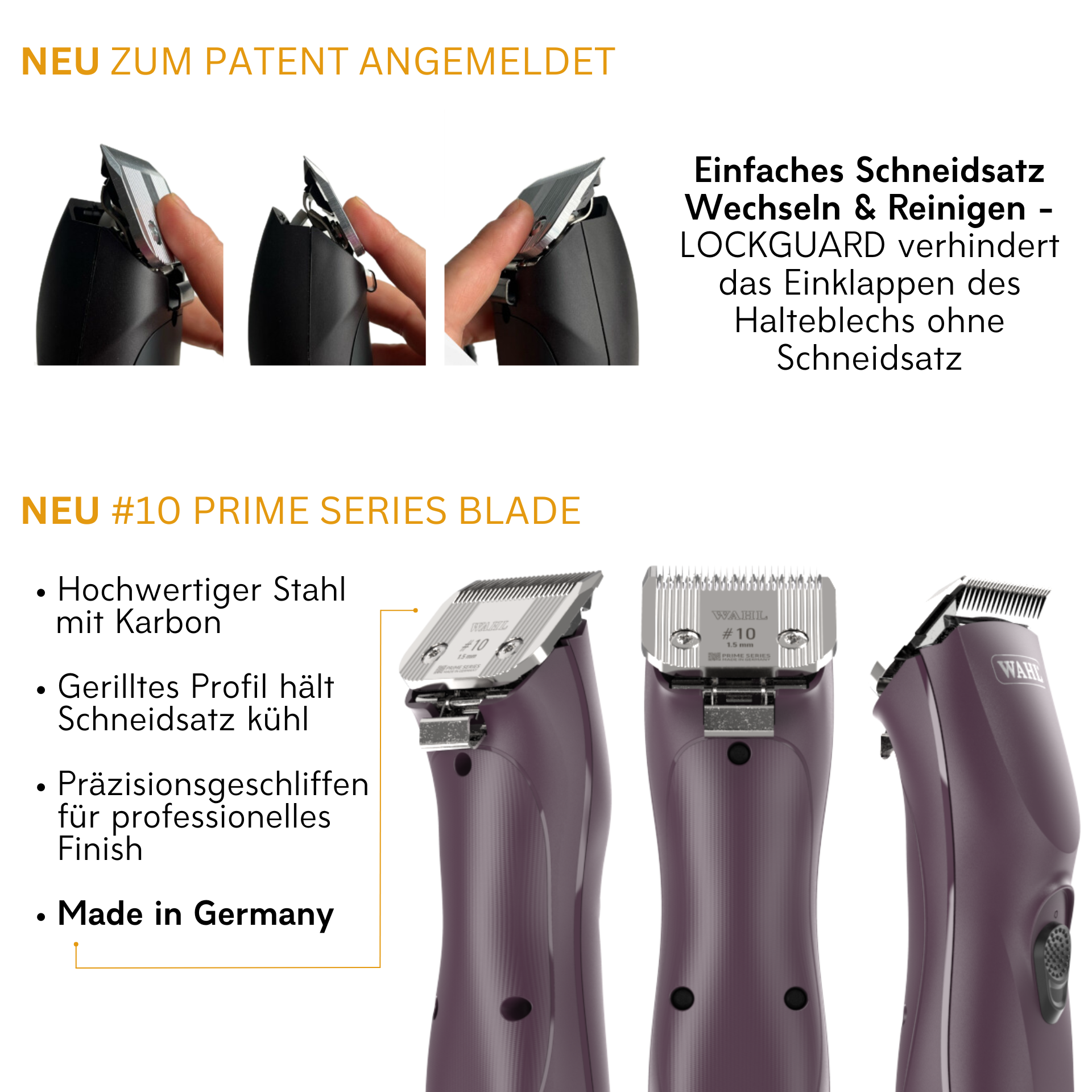 Wahl KM Supera Schermaschine 2x Akku mit Aufsteckkamm Set