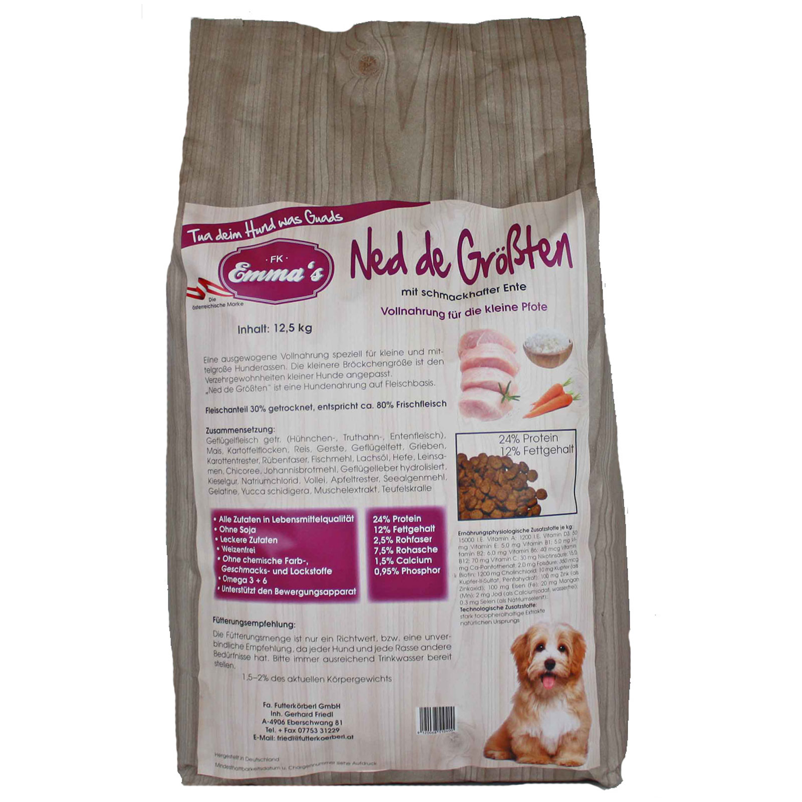 Emmas Hundefutter Ned de Größten 12,5 kg