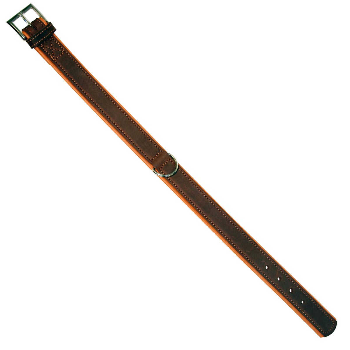 Kerbl Hunde Leder Halsband VEGAS Braun 50-58 cm