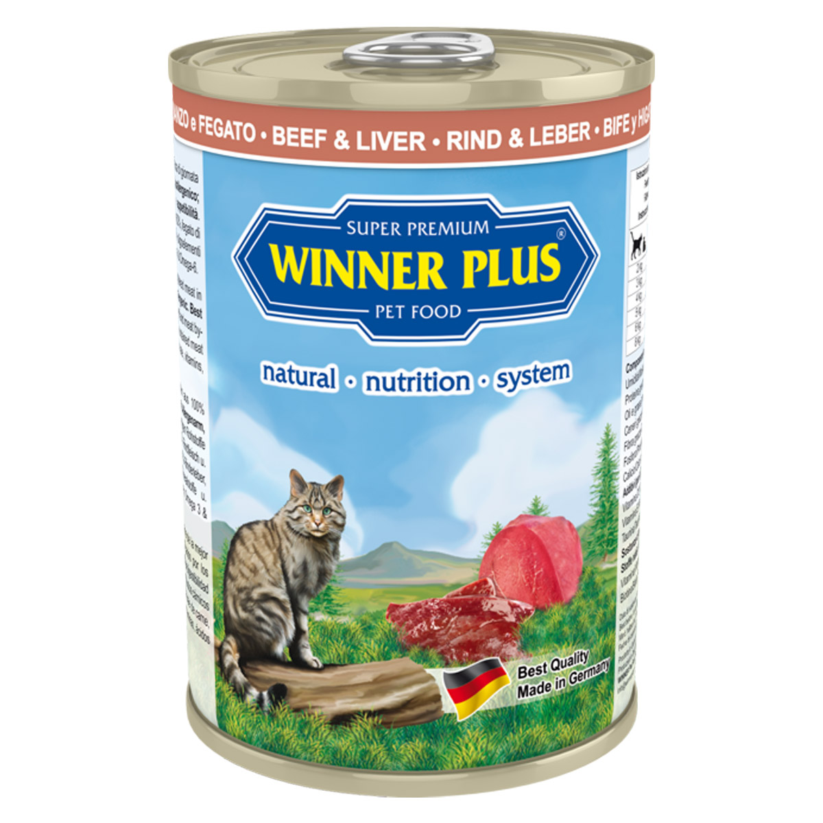 Winner Plus Super Premium Menü Cat Rind & Leber 12 x 395 g