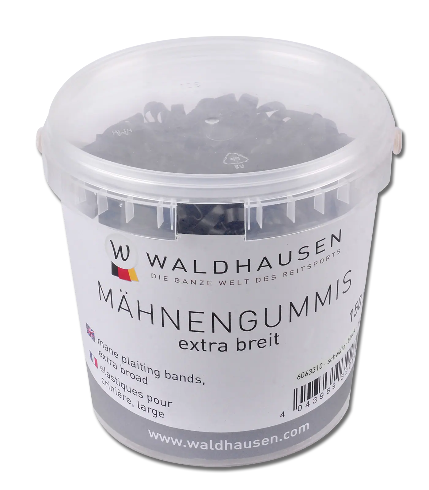 Waldhausen Mähnengummis extra breit, schwarz, 150 g