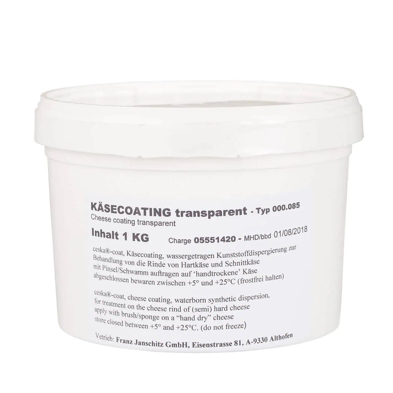 Milky Käsecoating transparent 1 kg