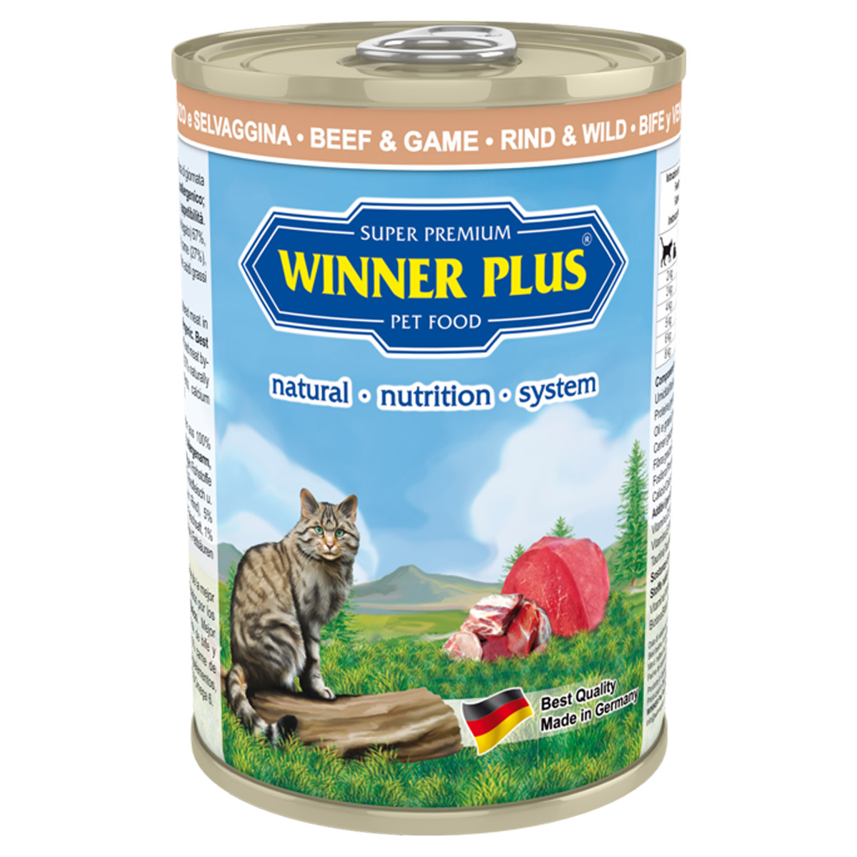 Winner Plus Super Premium Menü Cat Rind & Wild 12 x 395 g