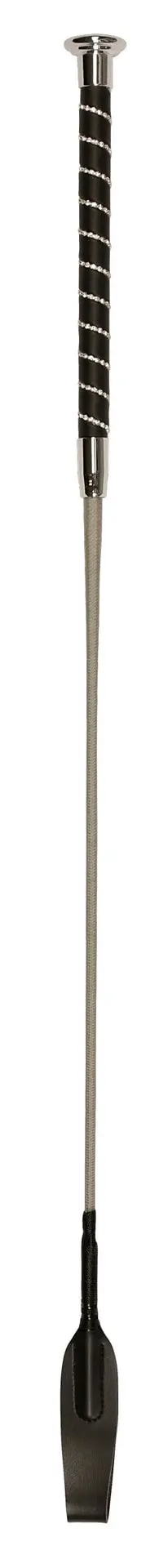 Springgerte Glitzer, 65 cm, silber, mit Schlag