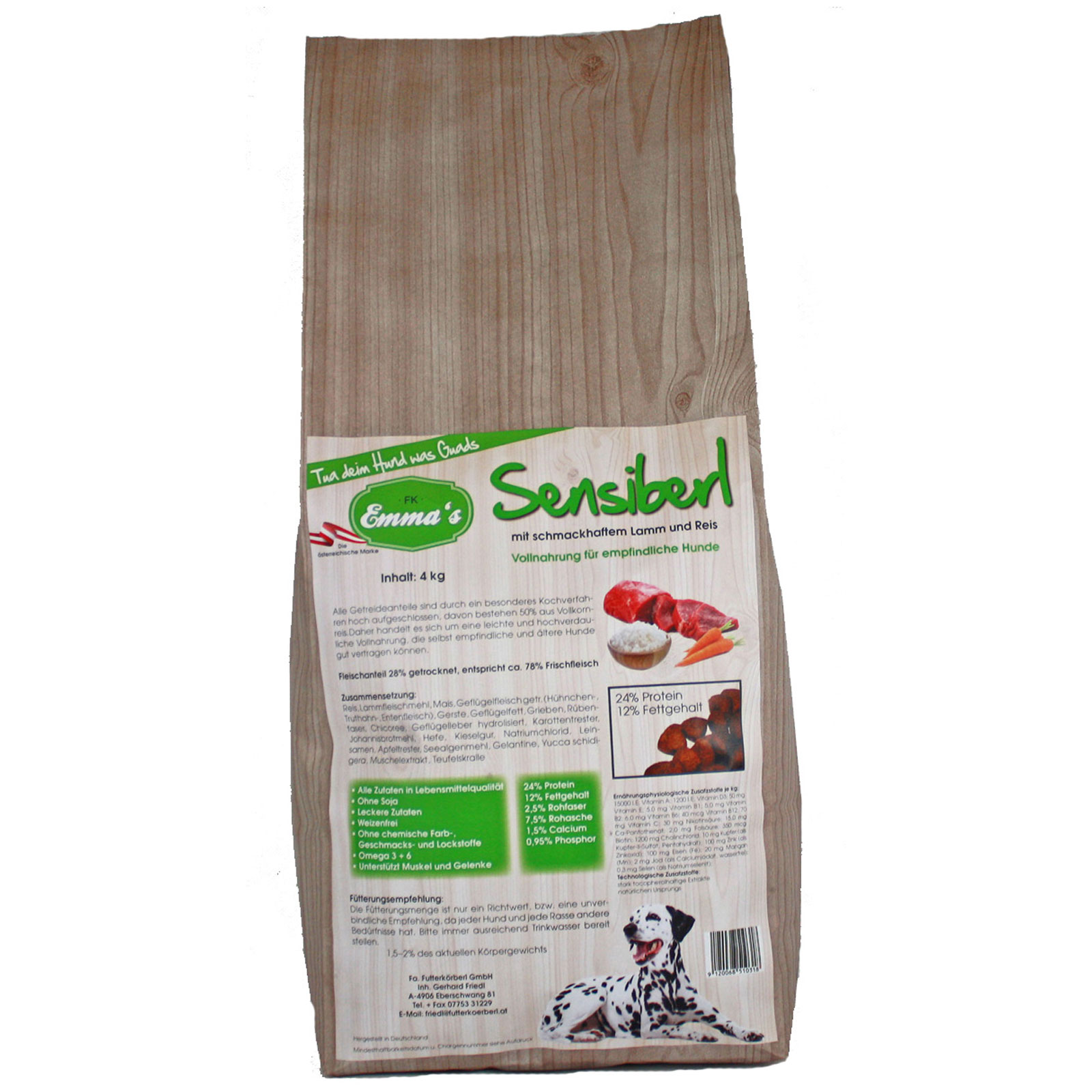 Emmas Hundefutter Sensiberl 4 kg