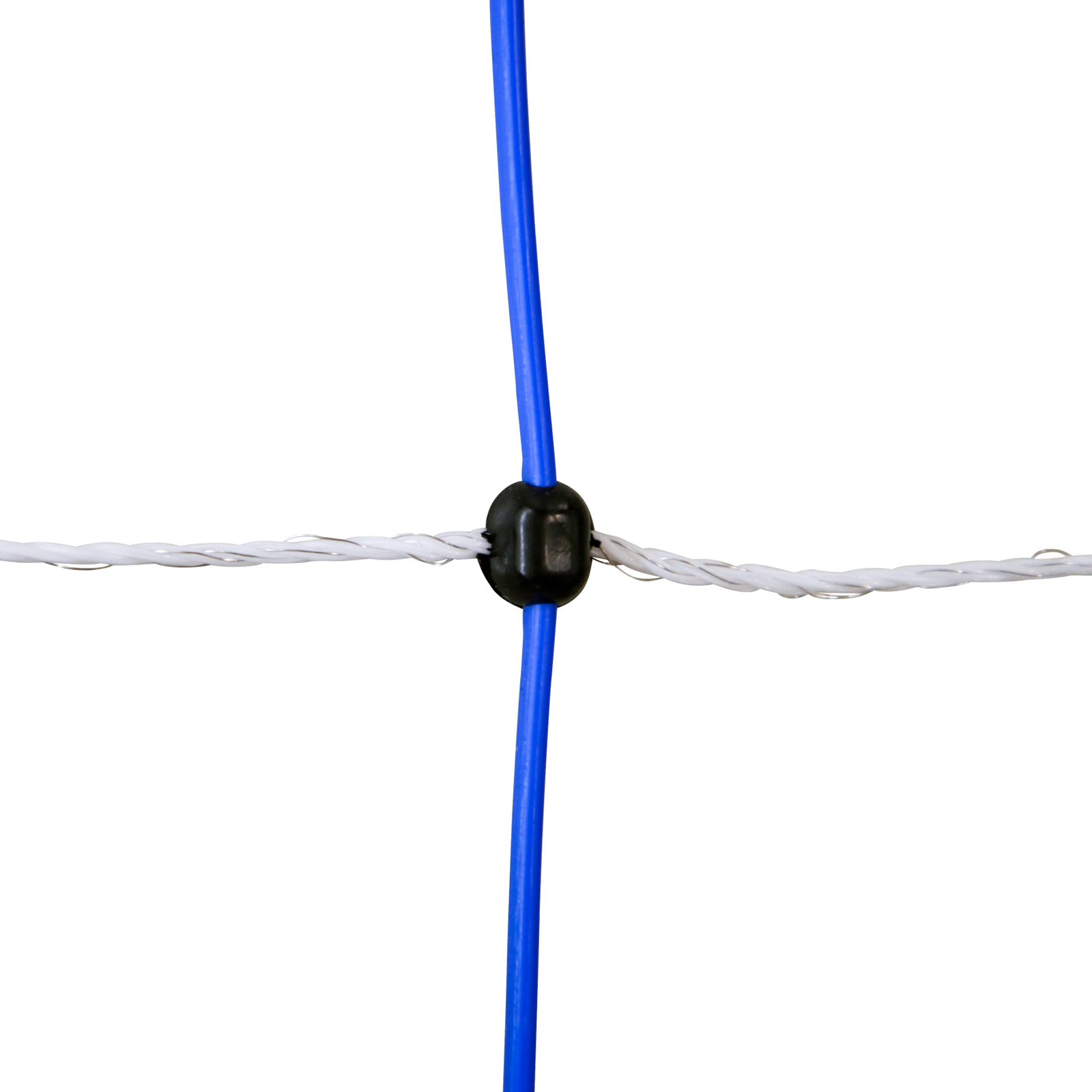 Ako Wildzaun TitanNet 145 mit Strom, Doppelspitze, weiß-blau 50 m x 145 cm