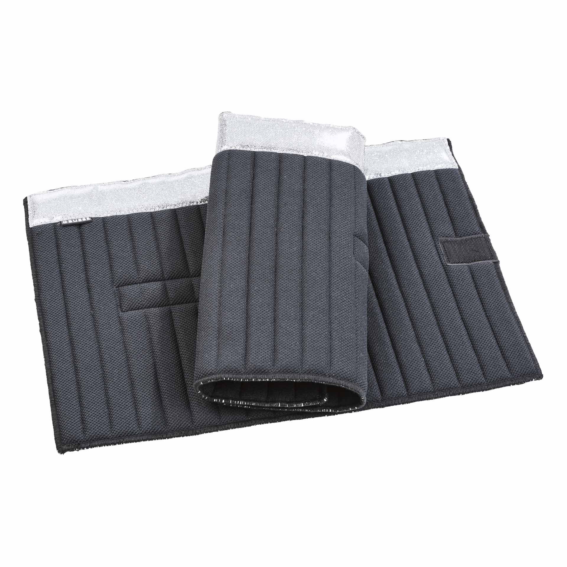 BUSSE Bandagen-Unterlagen KLETT GLITTER 45x45 schwarz/silber