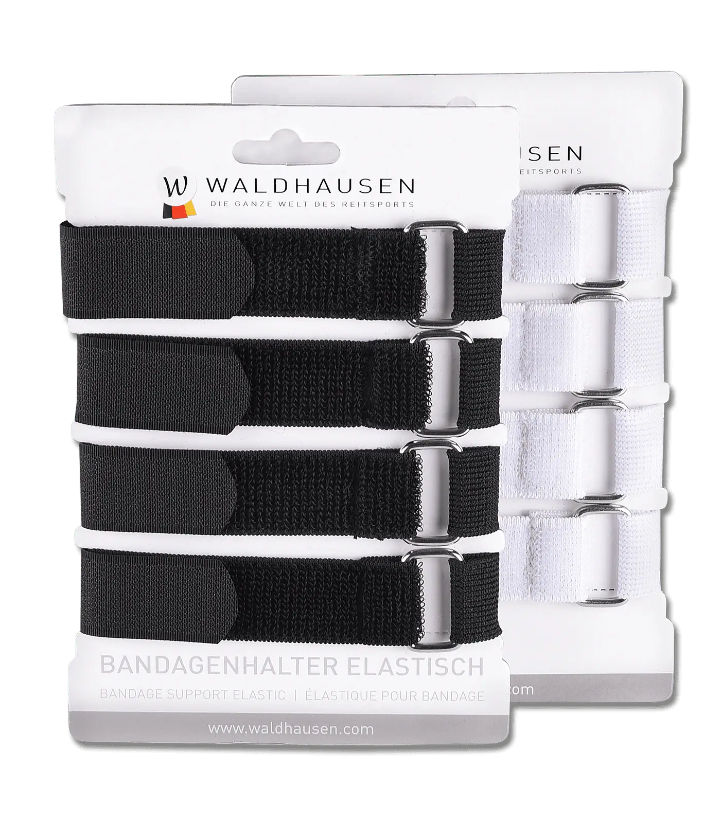 Waldhausen Bandagenhalter auf Karte, 4er Set, schwarz