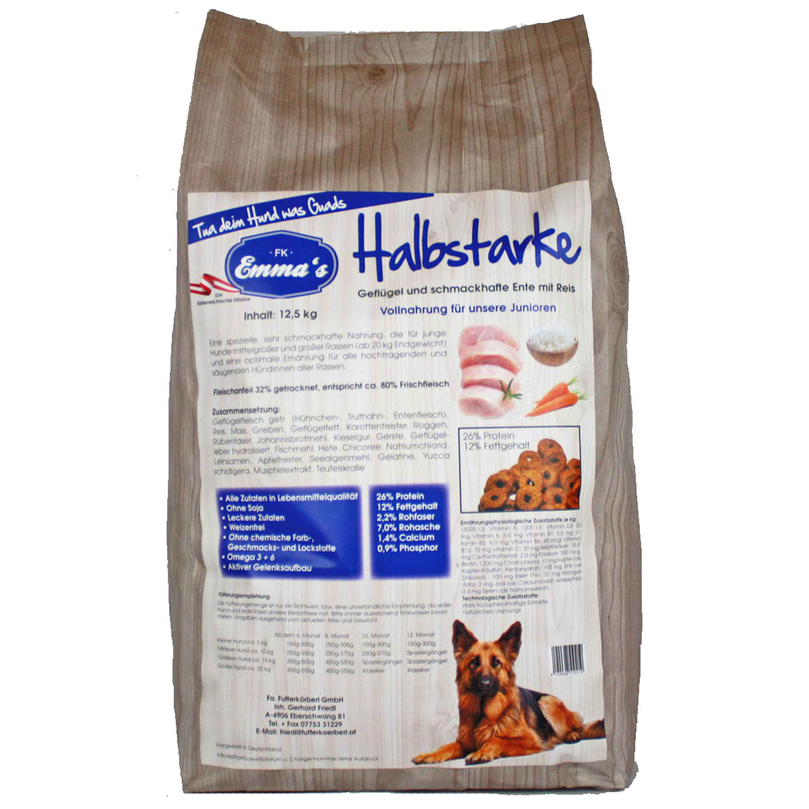 Emmas Hundefutter Halbstarke Junior 12,5 kg