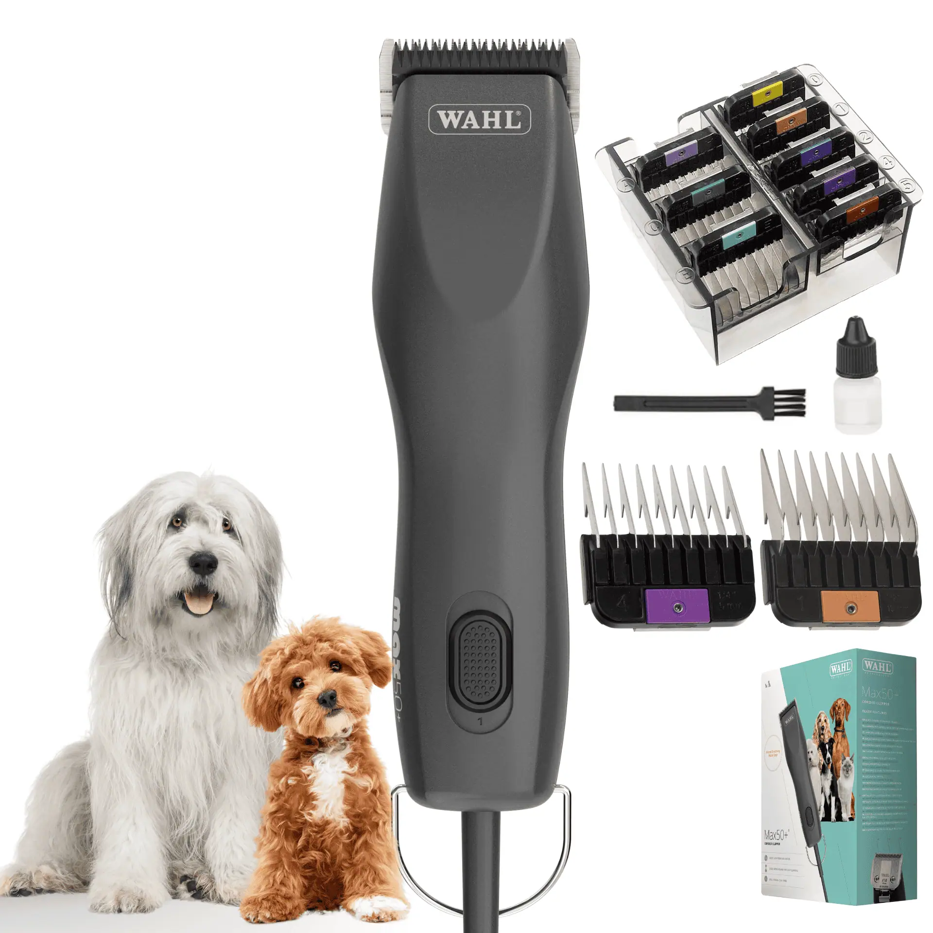 Wahl Max 50+ Schermaschine mit Aufsteckkammset