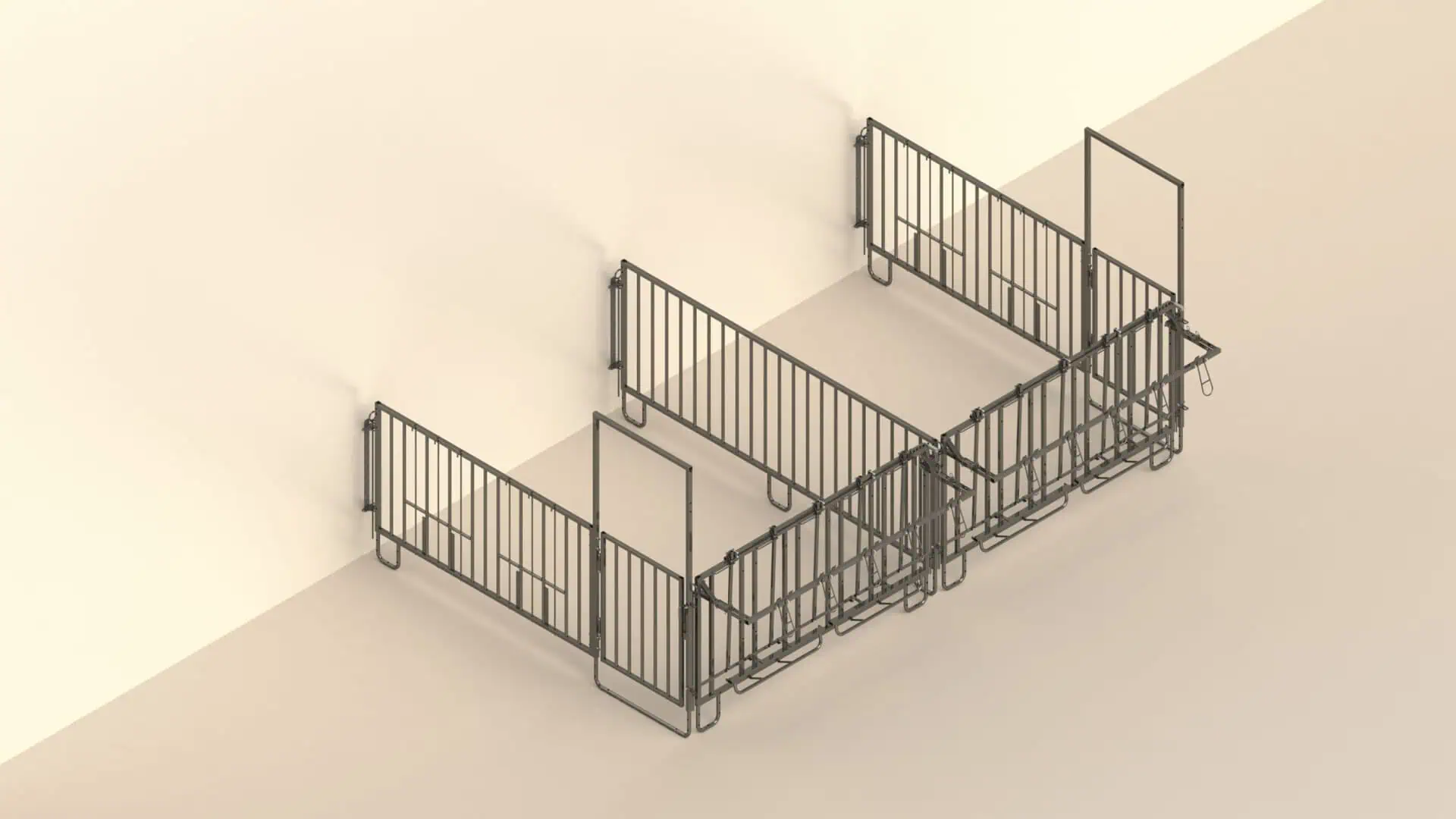 Kerbl Modulare Zaunaufstallung Doppelset für 2x 3 Kälber