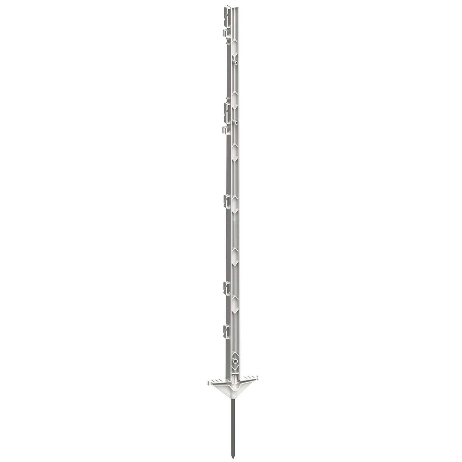 Kunststoffpfahl Expert 105 cm, Doppeltritt, weiß (5er Pack)