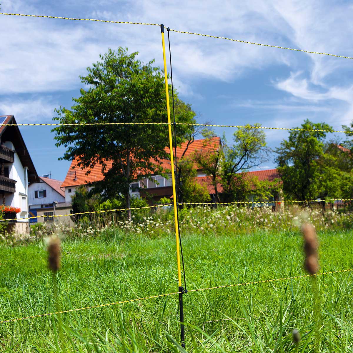 Ako Schafnetz EasyNet mit Strom und Bodenabstand, Einzelspitze, schwarz-gelb 50 m x 105 cm