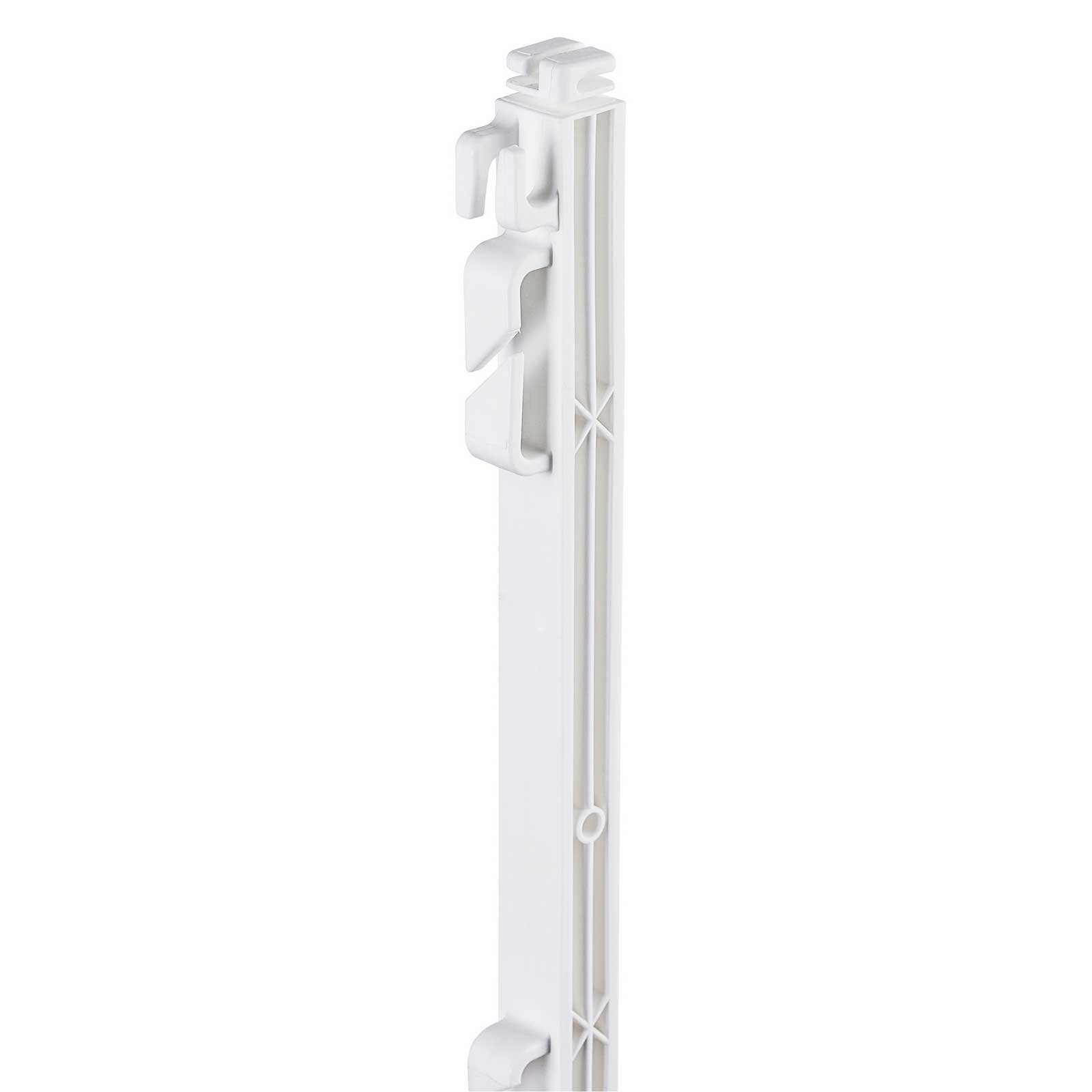 Kunststoffpfahl Premium 107 cm, Einzeltritt, weiß (5er Pack)