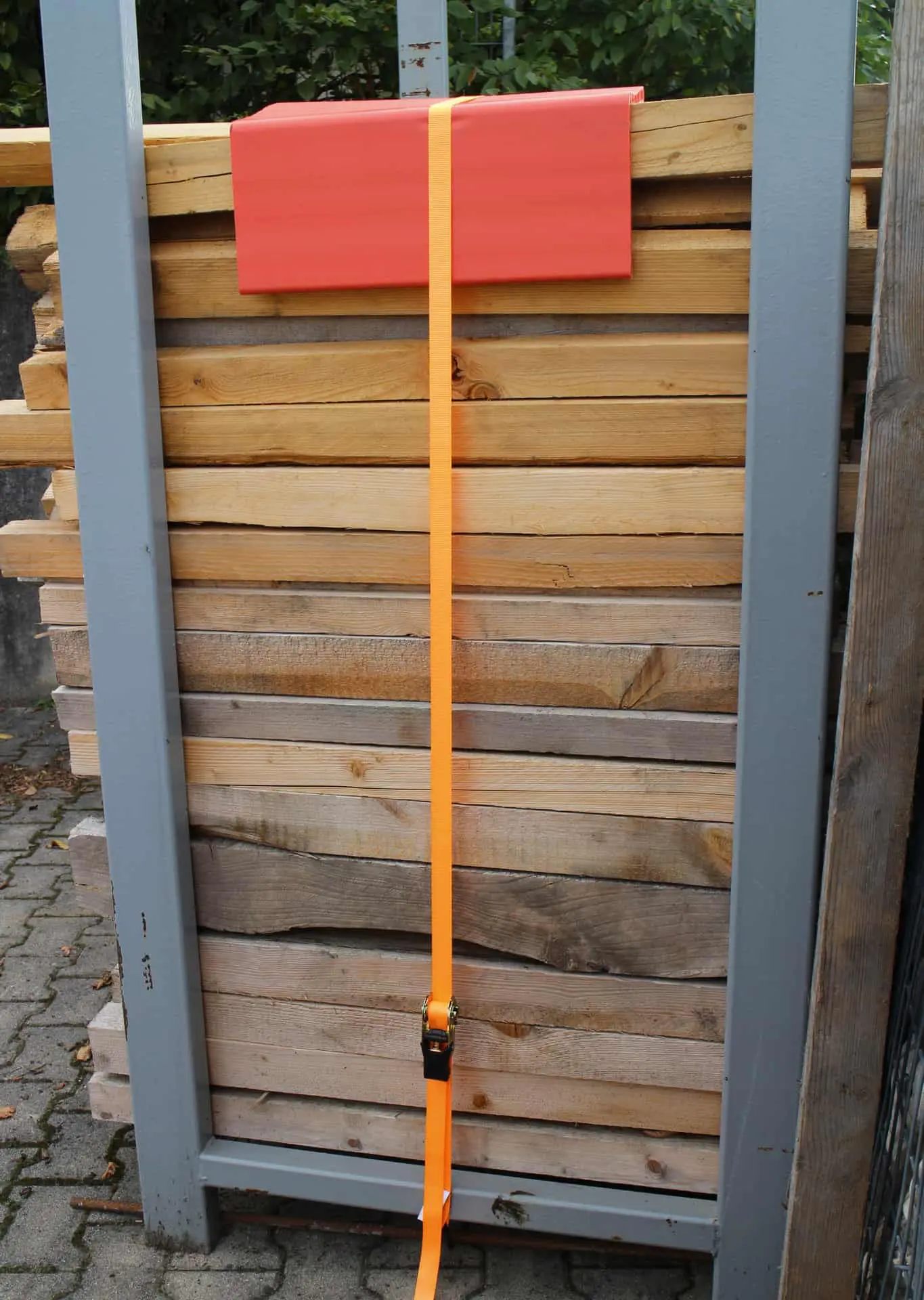 Kantenschutzwinkel 0,80m lang Doppelsteegplatte 19 mm, orange