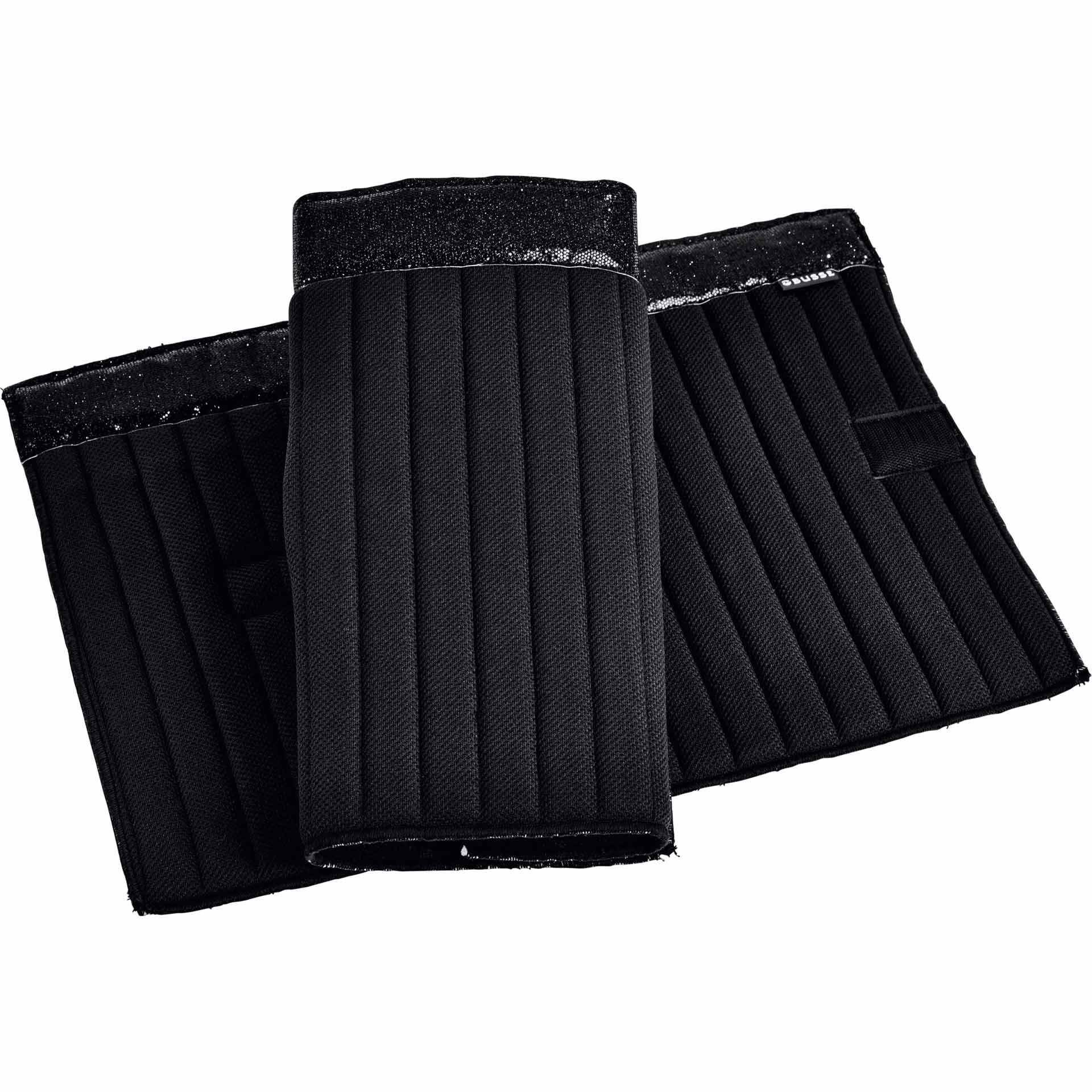 BUSSE Bandagen-Unterlagen KLETT GLITTER 33x45 schwarz/schwarz