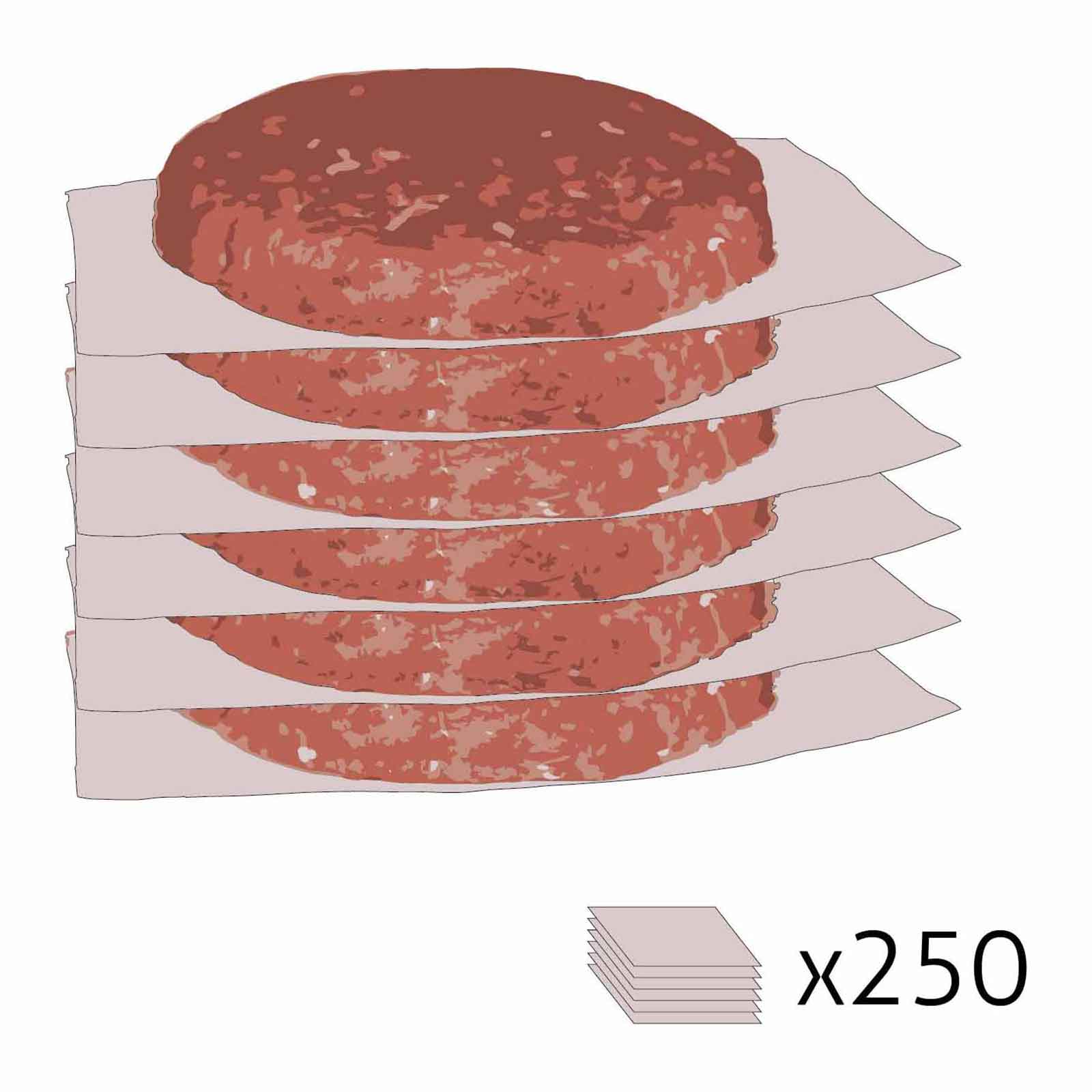 Papierzwischenlagen für Burger 250 Stk.