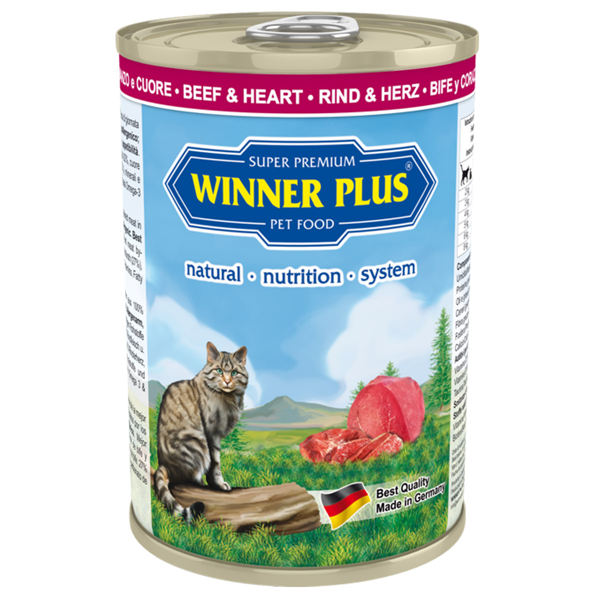 Winner Plus Super Premium Menü Cat Rind & Herz 12 x 395 g